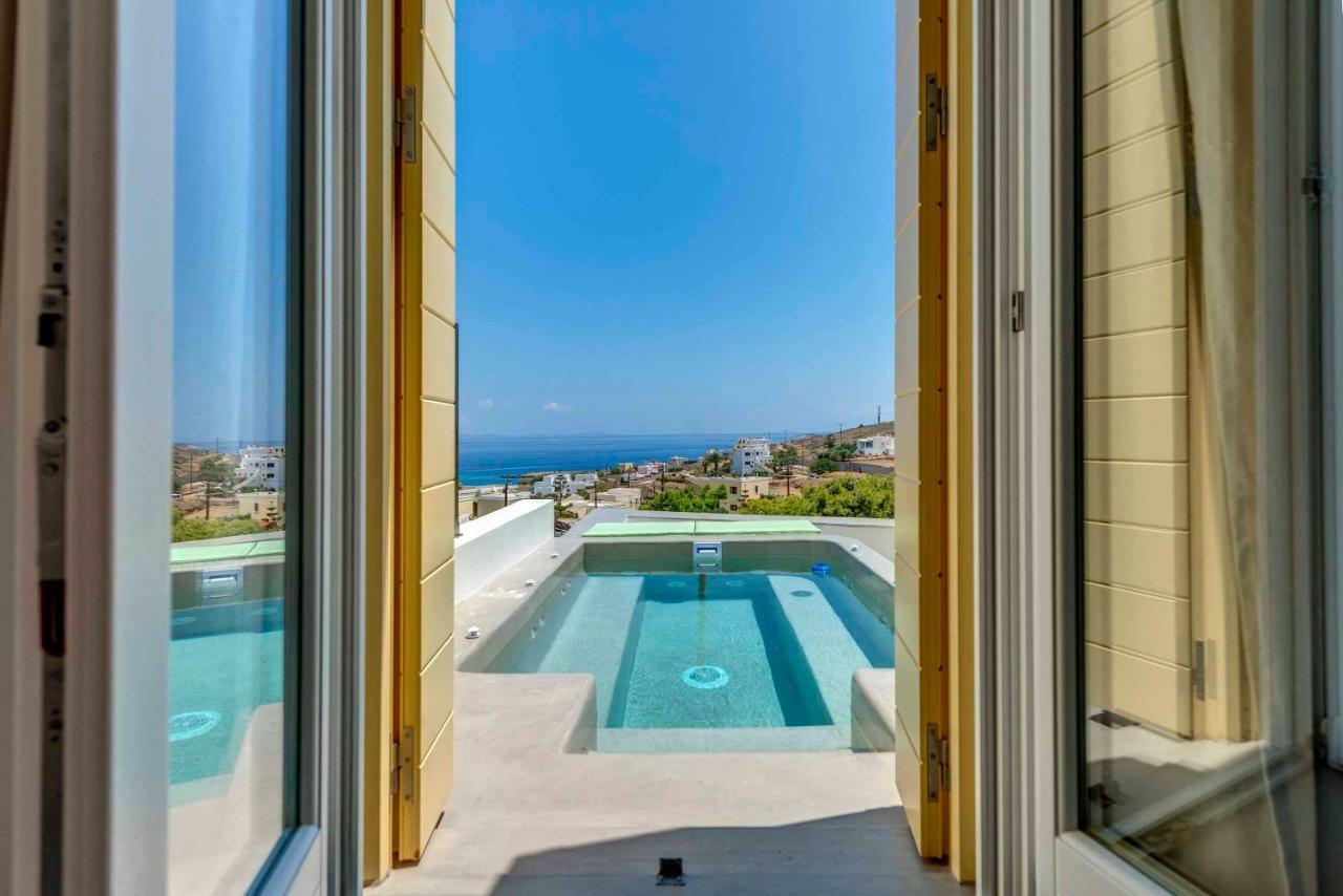 Villa Alba In Syros With Private Jacuzzi Azolimnos Exterior foto