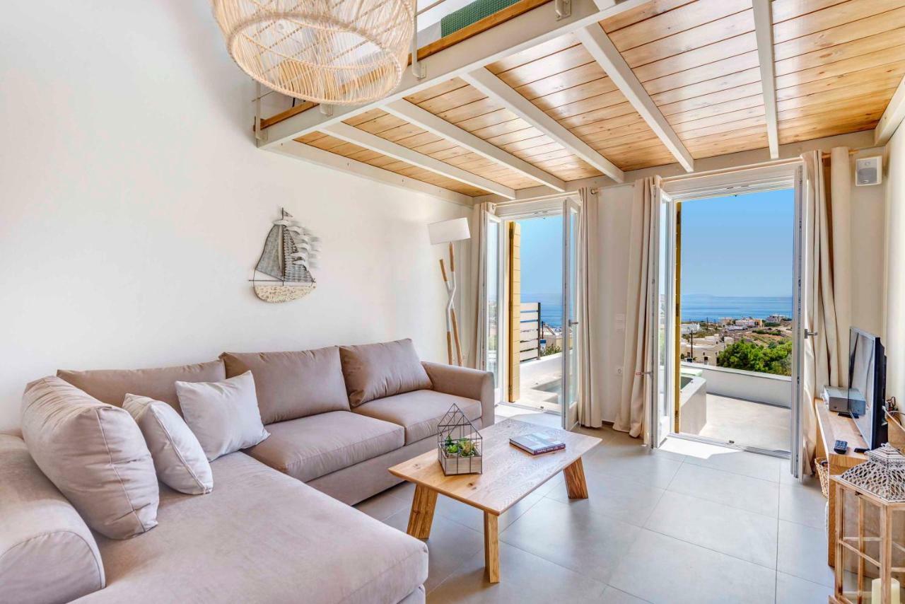Villa Alba In Syros With Private Jacuzzi Azolimnos Exterior foto
